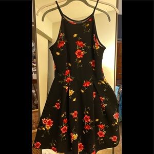 Soprano Navy Skater Dress in Small